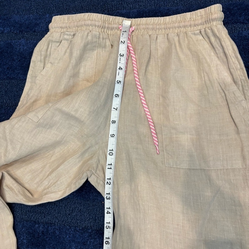 Sundry size 1 pull-on linen pants Biege small - Picture 7 of 9